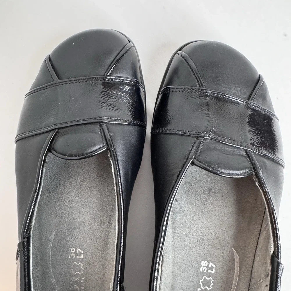 Naot Shoes Womens 38 Casual Slip On Loafers Comfort Black Leather US 7 Flats